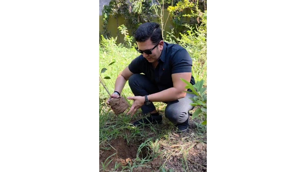 Greenman Viral Desai Creates Pocket Forest at Kapodra Police Station on World Forest Day