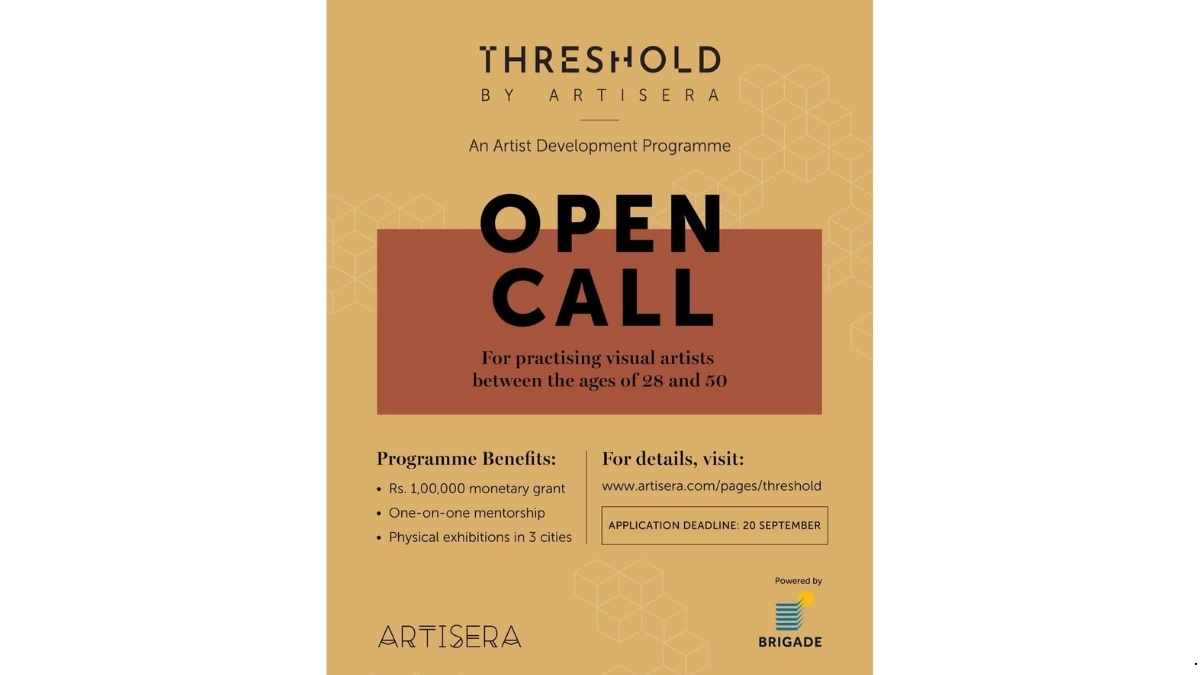 Brigade Group partners with Artisera for THRESHOLD, an Artist Development Programme supporting Indian artists through grants, mentorship & exhibitions