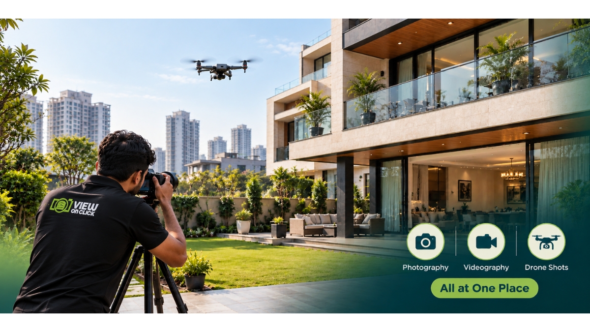 Struggling to Showcase Your Property Professionally? View On Click Offers Photography, Videography and Drone Services Under One Roof in Noida and Delhi NCR